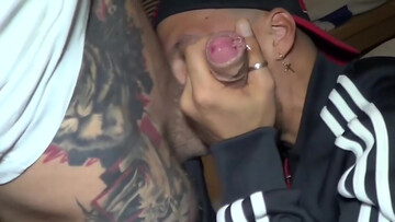 Steamy guys pose hot when they fuck in front of their friend