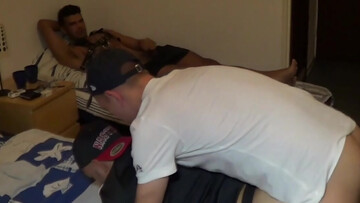 Steamy guys pose hot when they fuck in front of their friend